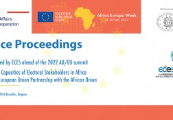 Conference Proceedings: “Strengthening The Capacities Of Electoral Stakeholders In Africa Within The Context Of The Partnership Between The Eu And The African Union”.