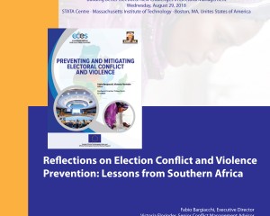 Reflections on Election Conflict and Violence Prevention: Lessons from Southern Africa