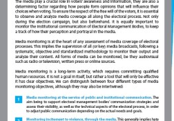 Ripresa del monitoraggio dei media nei processi elettorali