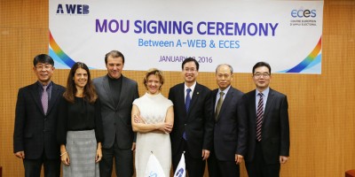 ECES & A-WEB cérémonie de signature MoU