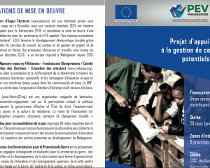 Resoconto progetto PEV-MADAGASCAR