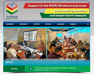 Support to the 2025/26 electoral process as a conflict prevention and lesson learnt measure (Pro-Election - Bolivia)